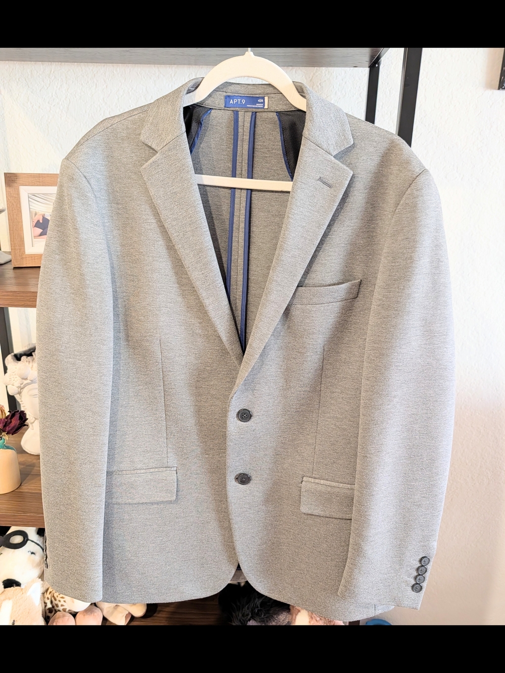 Apt. 9 Heather Gray Men's Two-Button Blazer